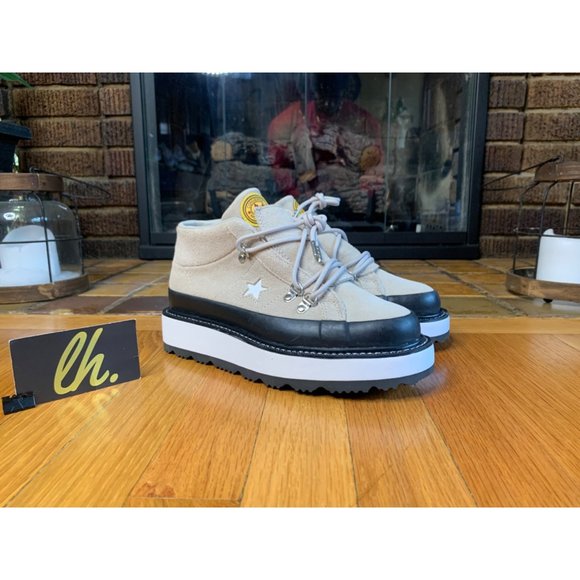 Size 8w Converse One Star Mountain Club Fleece Lined Mid Hiking Sneaker 566164C - Picture 3 of 5